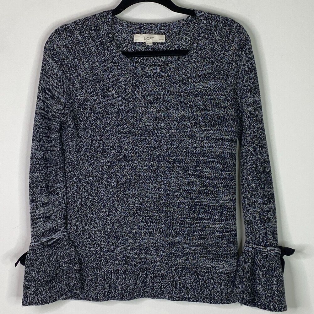 LOFT Knit Y2K Bell Sleeve Sweater Top Women's Size Small Petite